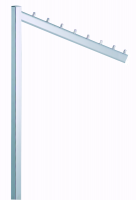 Vorschau: Arm schräg für Vierkantständer, chrom Vorschau: Arm schräg für Vierkantständer, chrom