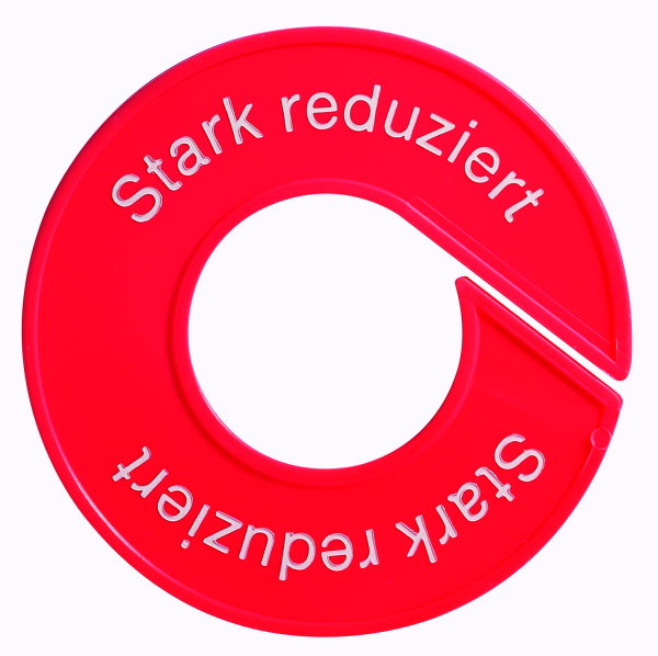 Ringscheibe -Stark reduziert-, mit Rand,rot