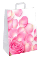 Papiertragetasche "Pink Rose" 22+10x28 cm Papiertragetasche "Pink Rose" 22+10x28 cm