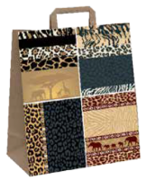 Papiertragetasche "Afrika" 22+10x28 cm Papiertragetasche "Afrika" 22+10x28 cm