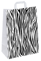 Papiertragetasche "Zebra" 22+10x28 cm Papiertragetasche "Zebra" 22+10x28 cm
