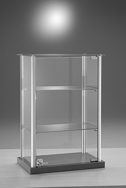 Aufsatzvitrine B 40 cm, silbergrau