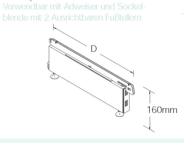 Fussteil H 16 cm