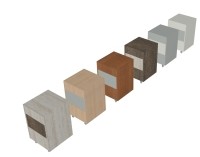 Modula-Theke 2, B 160 x T 60 x H 90/100 cm