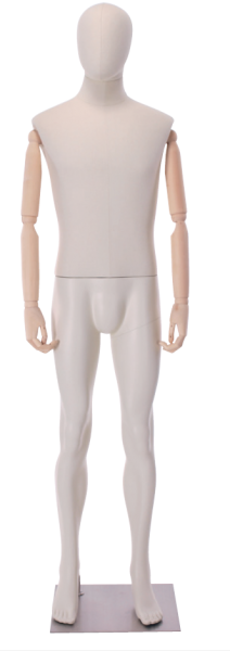 Stoffbezogene Schaufensterfigur, Herr, gerade Beinstellung-Copy