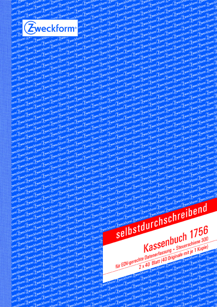 Zweckform-Formular Kassenbuch 1756 2x40Blatt A4