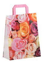 Papiertragetasche "Rose" 22+10x28 cm Papiertragetasche "Rose" 22+10x28 cm